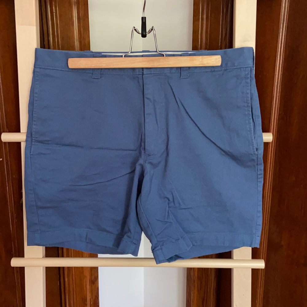 J. Crew Chino Shorts, Blue, Size 32, 7” I…